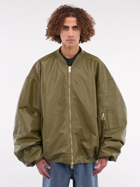 VETEMENTS Leather Bomber Jacket