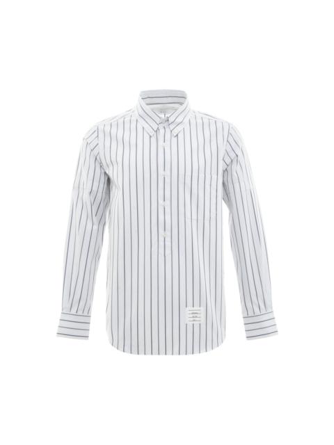 Thom Browne Long Sleeve Straight Fit Popover Armband Shirt