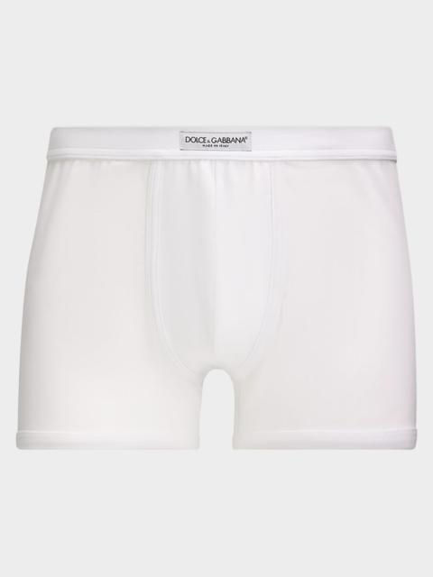 Dolce & Gabbana Men's Logo Label Stretch Jersey Boxer Briefs