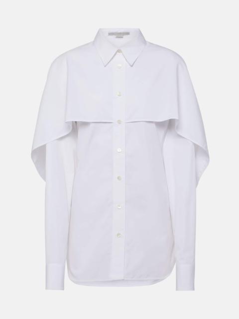 Caped cotton blouse