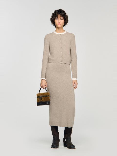 Sandro CARDIGAN WITH CONTRAST COLLAR