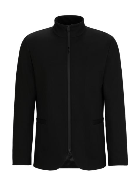 HUGO EXTRA-SLIM-FIT ZIP-UP JACKET IN STRETCH JERSEY