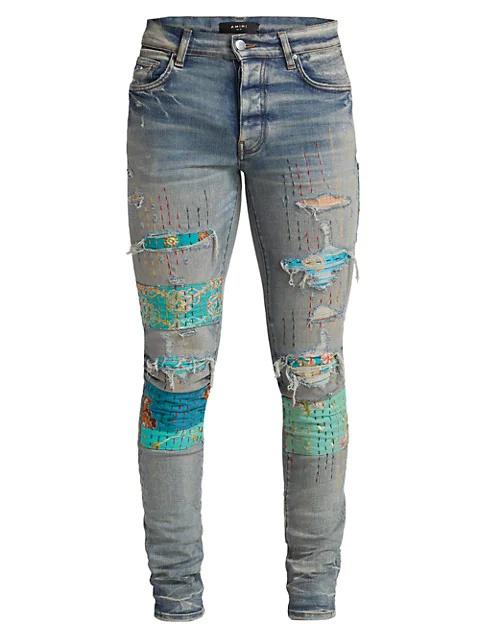 AMIRI Quilted Artpatch Skinny Jeans