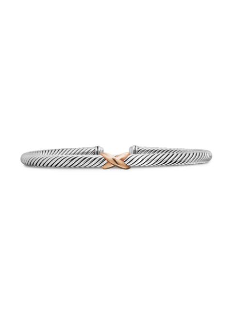 DAVID YURMAN Women's X Classic Cable Station Bracelet in Sterling Silver - Silver