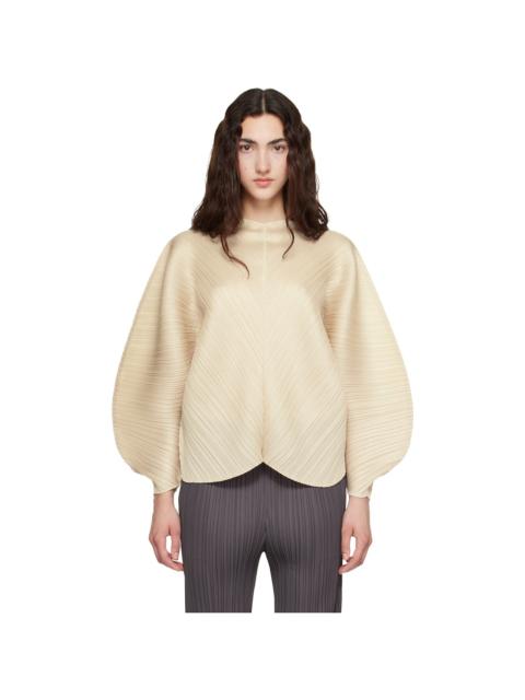 Pleats Please Issey Miyake Beige Coast Blouse