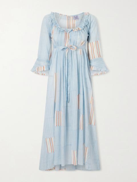 Thierry Colson Antoinette Ruffled Printed Cotton-voile Midi Dress