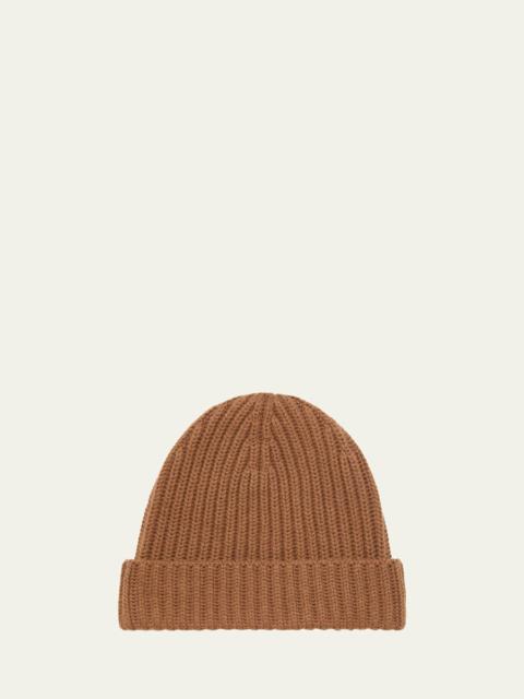 Loro Piana Men's Cashmere Rib Beanie Hat