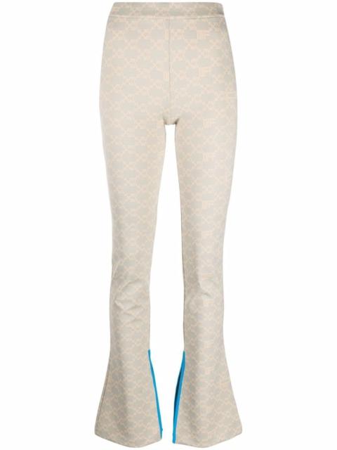 Off-White monogram ankle-slit trousers