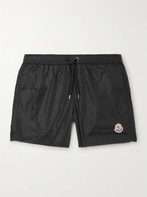 Moncler Slim-Fit Mid-Length Logo-Appliquéd Swim Shorts