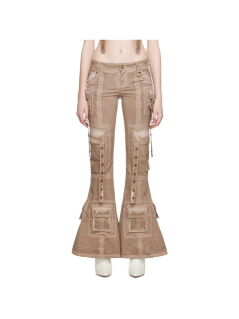 Blumarine Brown Strap Trousers