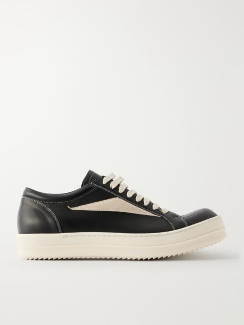 Rick Owens Vintage Suede-Trimmed Leather and Rubber Sneakers