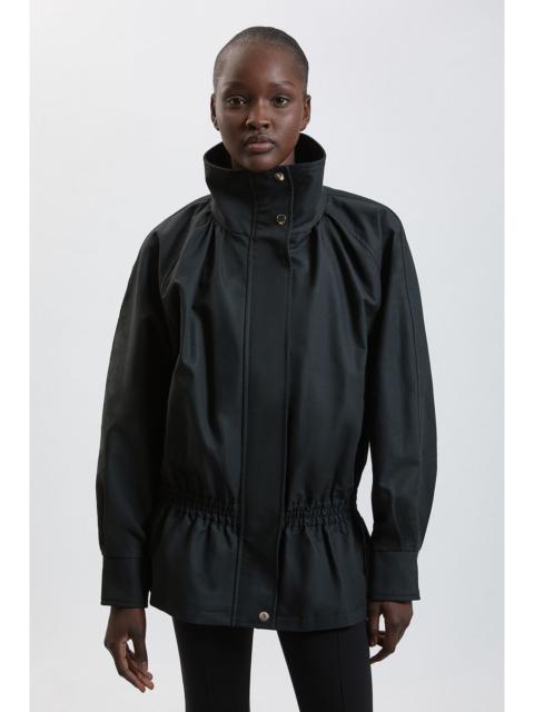 KAREN MILLEN Trench Check Mix Funnel Neck Bomber Jacket