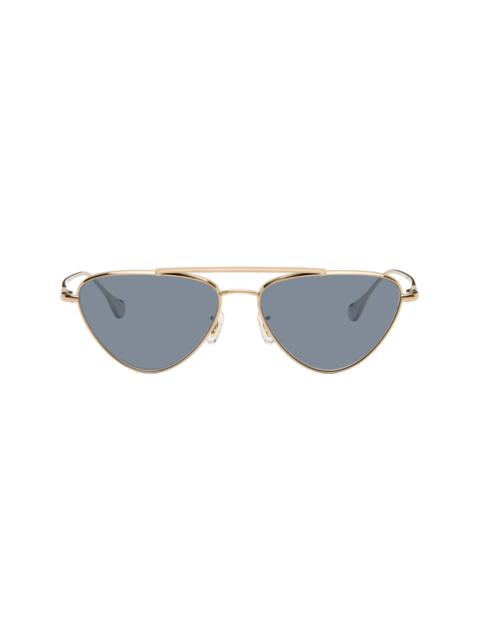 Jil Sander Gold Oliver Peoples 'Edition 1' Aviator Sunglasses