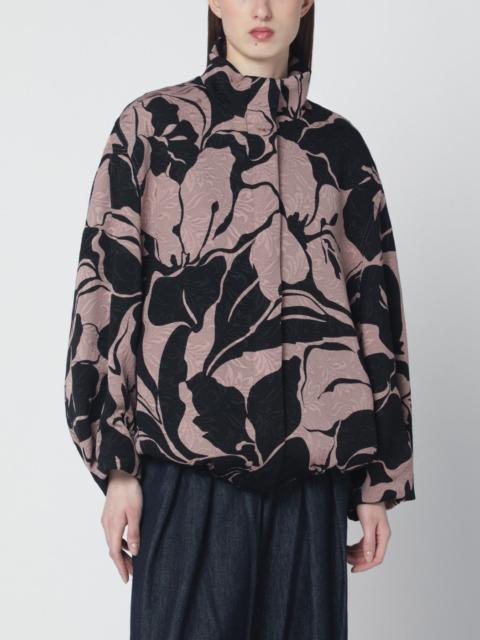 Dries Van Noten Black jacket with floral jacquard texture