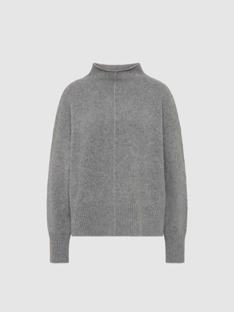 ST. AGNI Wool Blend Mock Neck Sweater - Concrete
