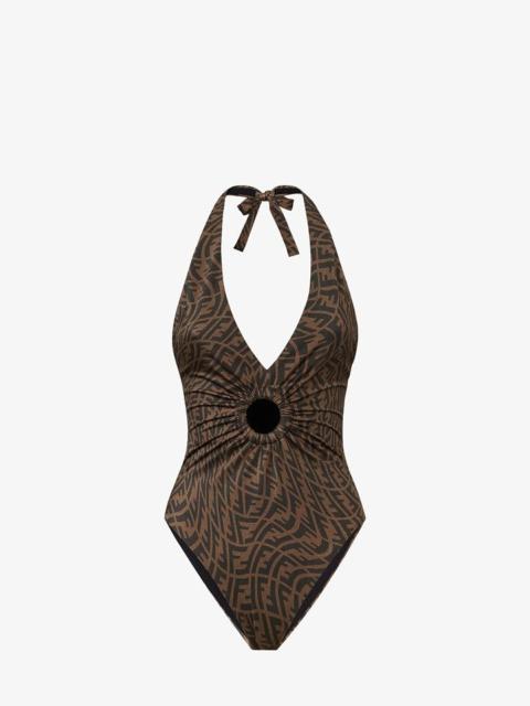 FENDI Brown Lycra® swimsuit