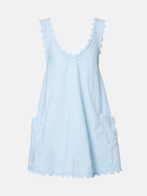 juliet dunn Embroidered cotton minidress