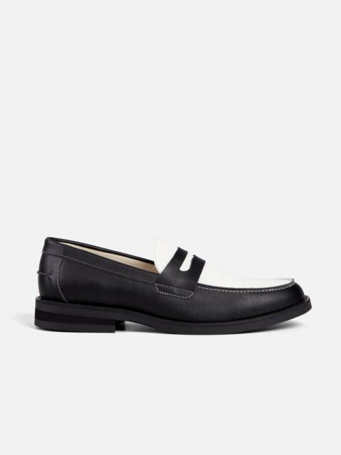 DUKE + DEXTER Wilde Black + White Vegan Penny Loafer - Men's