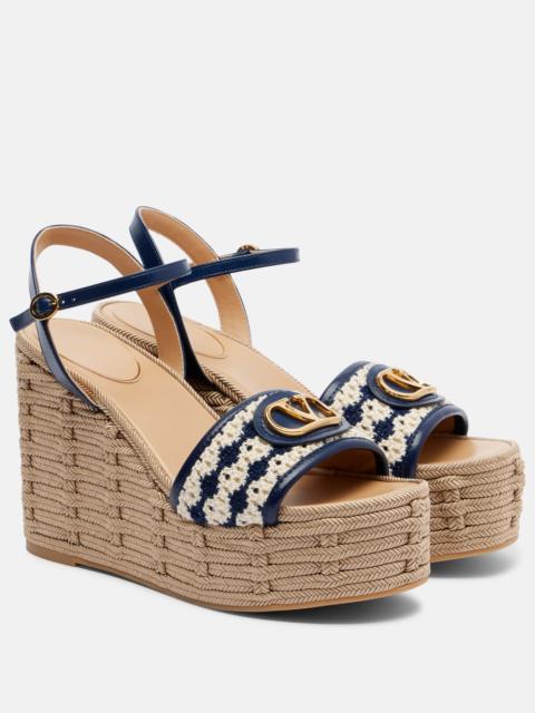Valentino VLogo leather espadrilles
