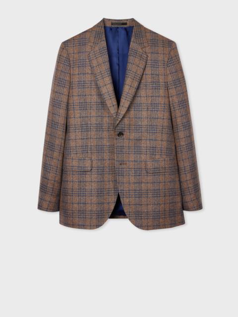 Paul Smith The Bloomsbury - Easy-Fit Brown Cotton-Linen Check Blazer