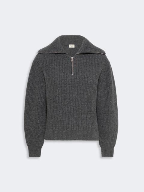 WEEKEND Max Mara LASER Wool zip-up roll-neck jumper - DARK GREY
