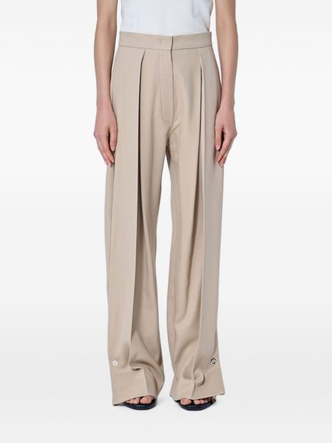 Sportmax pleated button-detail trousers