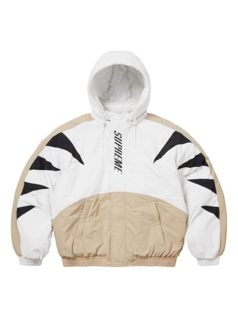 Supreme Wildcat Sideline Puffer Jacket 'White Black Beige' SUP-FW23-231