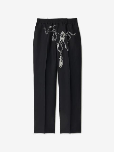 Burberry Knight Hardware Canvas Trousers