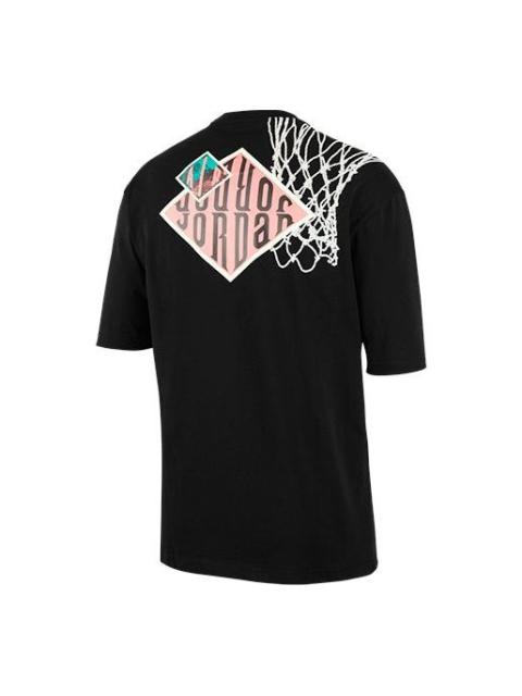 Jordan Air Jordan Sport DNA Back Printing Casual Sports Short Sleeve Black CT3656-010