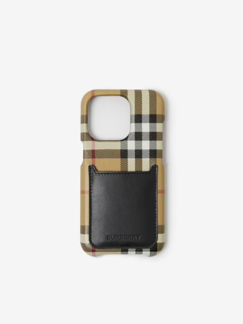 Burberry Check and Leather iPhone 14 Pro Case