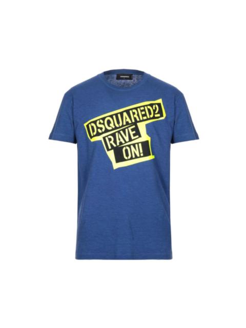 DSQUARED2 BLUE COTTON T-SHIRT COOL FIT