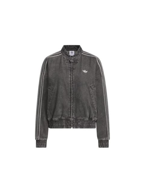 adidas adidas Womens CTT Chinese Track Top Jersey Jacket (Asia Sizing) Medium Black Denim