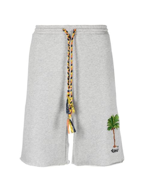 Alanui logo-embroidered shorts