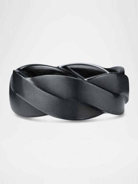 DAVID YURMAN Men's DY Helios Band Ring in Black Titanium, 9mm