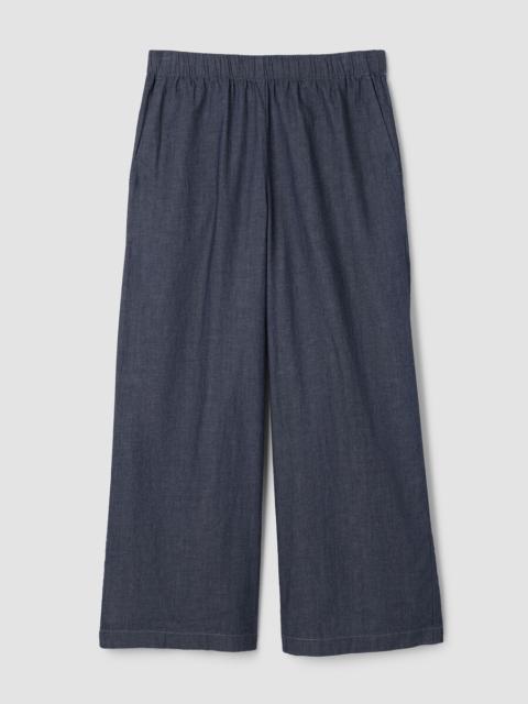 EILEEN FISHER Airy Organic Cotton Twill Wide-Leg Pant