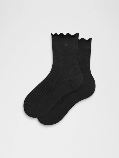 lululemon Unisex Lettuce Edge Quarter Socks