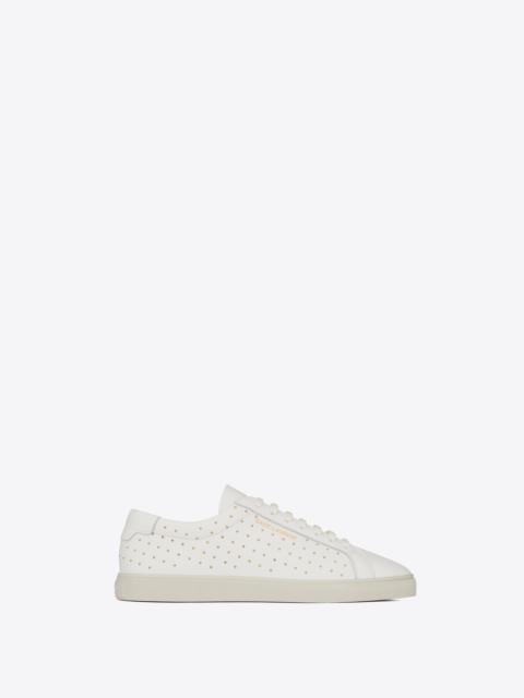 SAINT LAURENT andy sneakers in leather with studs
