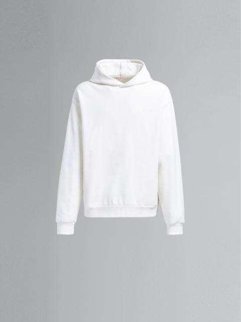 WHITE HOODIE WITH BACK PRINT