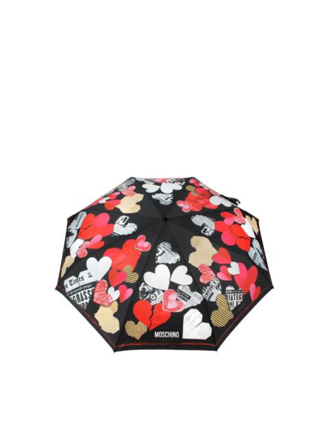Moschino HEART-PRINT UMBRELLA