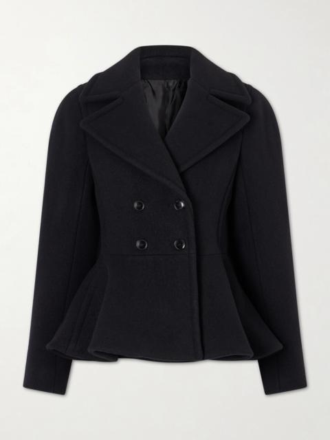 Alaïa Double-breasted Wool-blend Peplum Coat