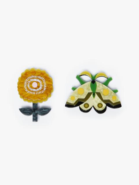 WEEKEND Max Mara TALLERO Set of 2 resin brooches