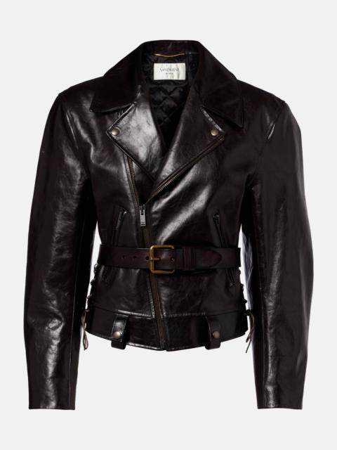 SAINT LAURENT Leather biker jacket
