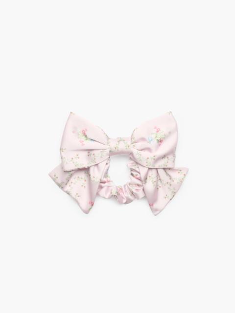 Hill House Home The Bow Scrunchie - Light Pink Trellis