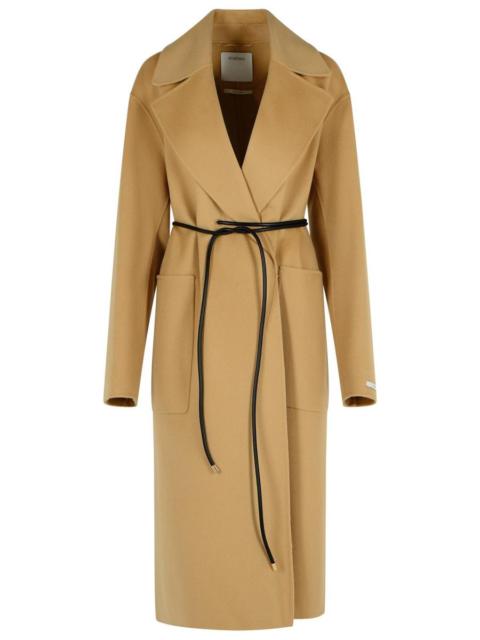 Sportmax Sportmax Abate' Camel Virgin Wool Robe Coat