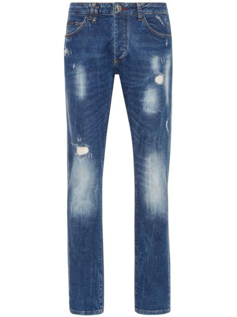 PHILIPP PLEIN Lion Circus mid-rise slim-fit jeans