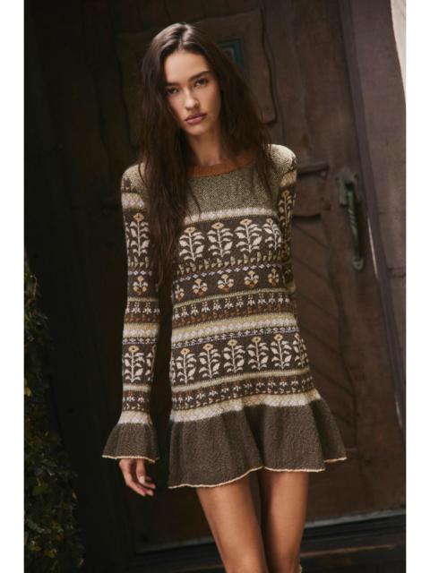 FREE PEOPLE Petal Loom Fair Isle Mini Dress