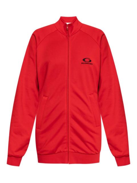 BALENCIAGA logo-detail zip-up mini dress