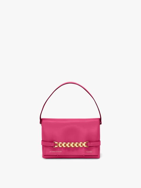 Victoria Beckham Mini Chain Pouch In Fuchsia Leather