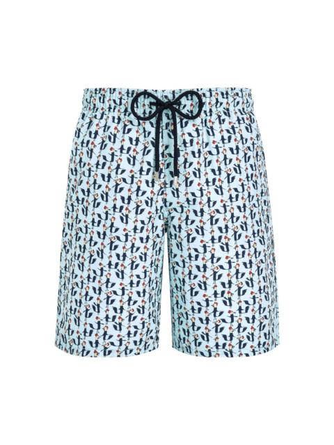 Okoa Cocorico-print swim shorts