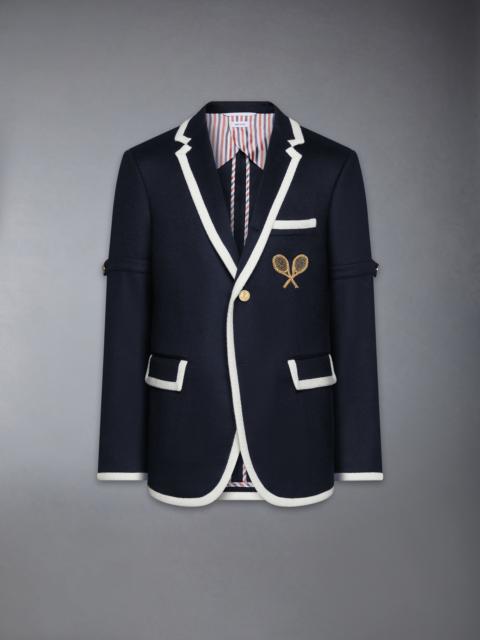 Thom Browne ZIBELINE TENNIS EMBROIDERY ARMBAND SPORTCOAT